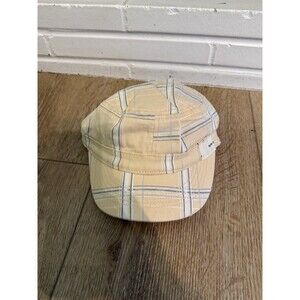Y2K Hurley Womens Yellow Plaid Cadet Hat OSFM NEW